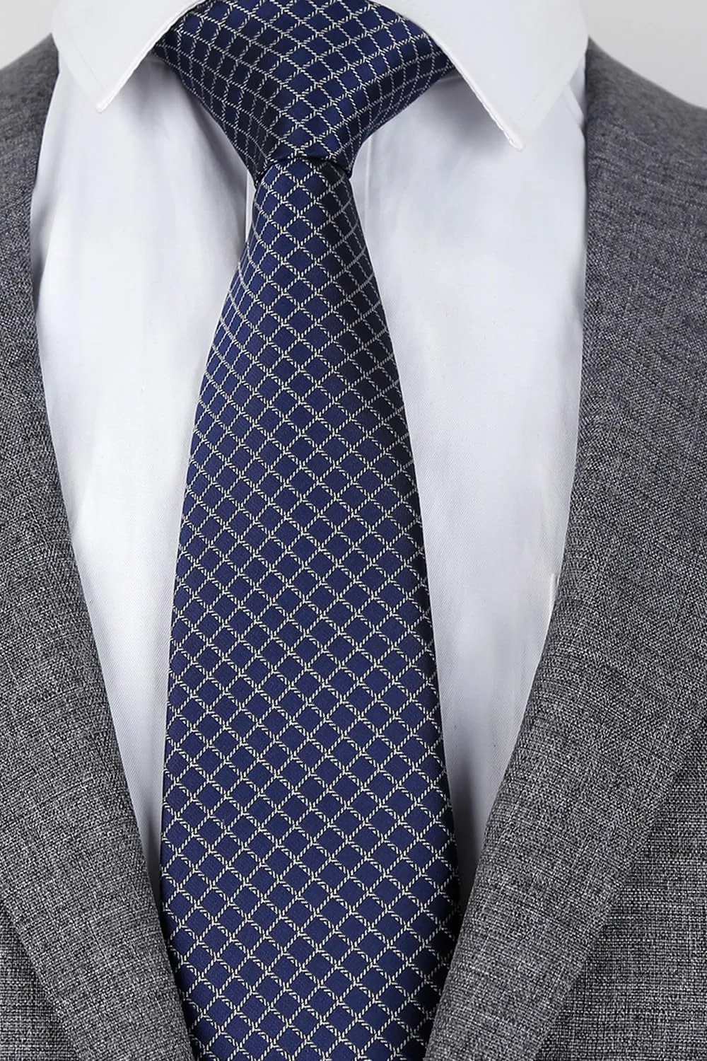210 PCS Mens 3.15'' Width Square Pattern Ties Woven Classic Necktie