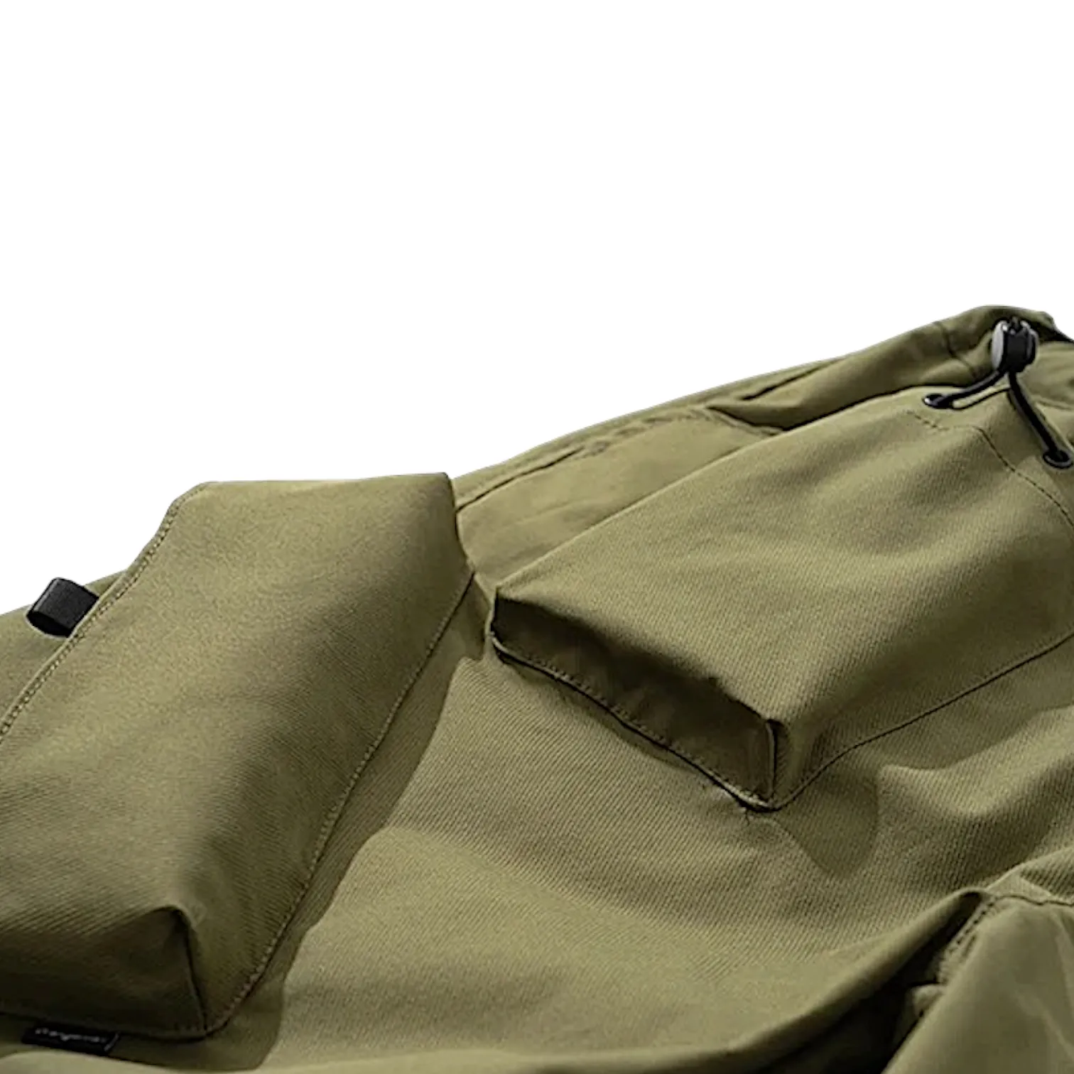 Baggy fit 3-D pocket cargo pants with belt