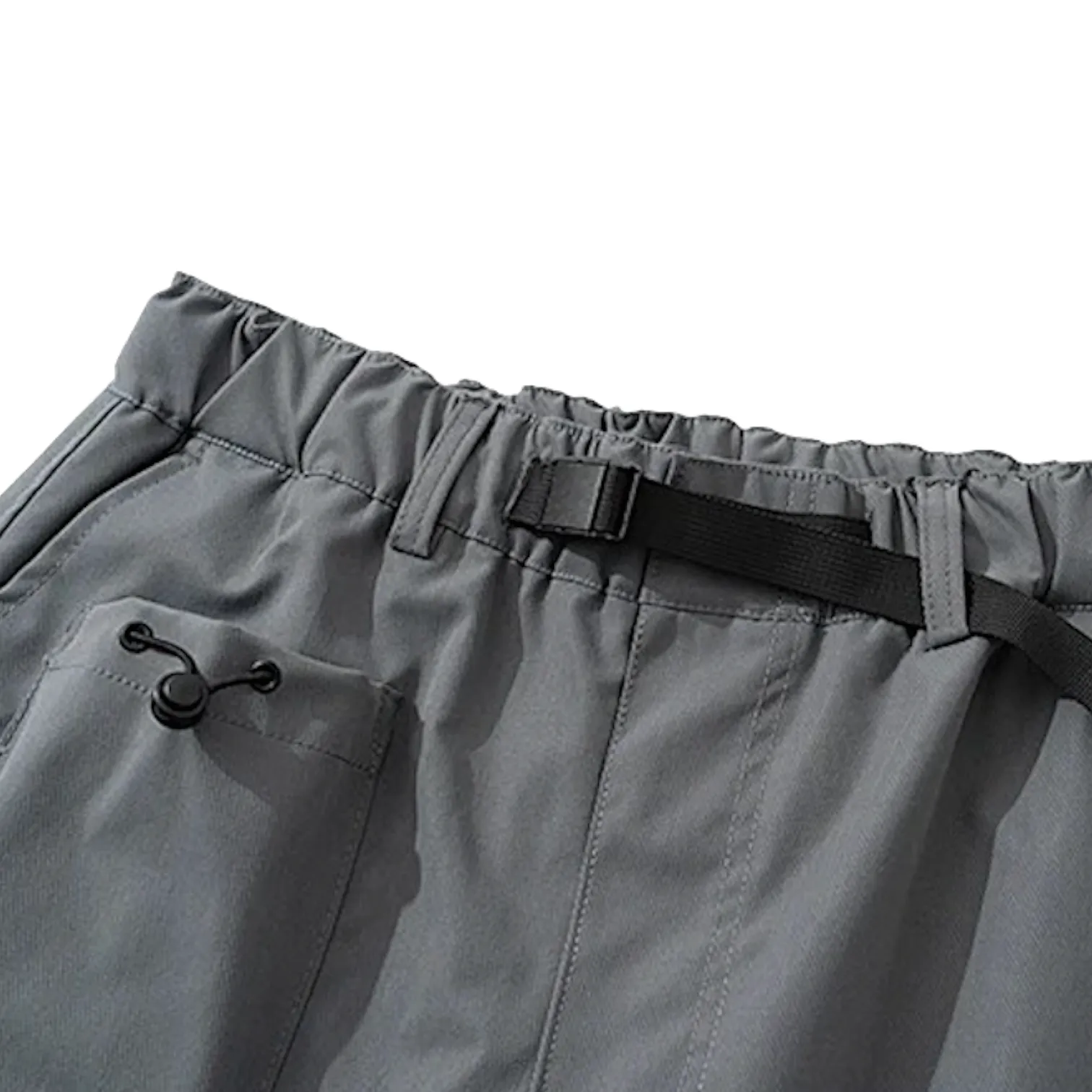 Baggy fit 3-D pocket cargo pants with belt