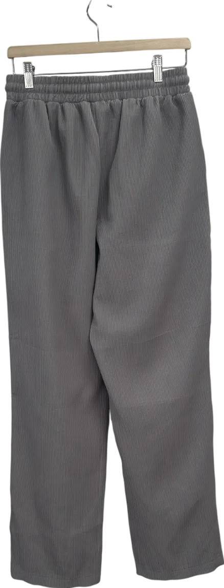 boohooMan Grey Ruffled Loose Fit Trouser UK S