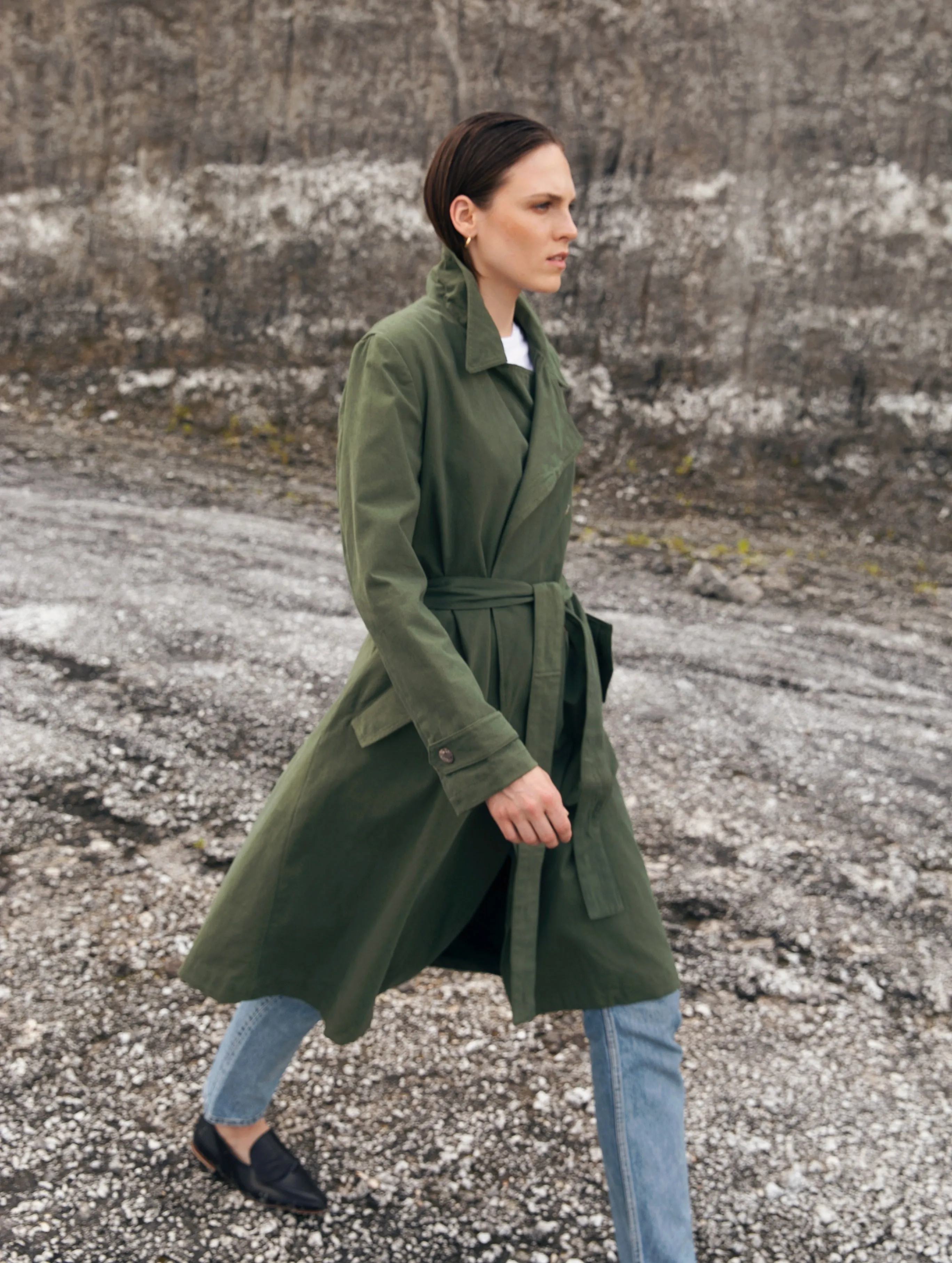 Canvas Linen Trench