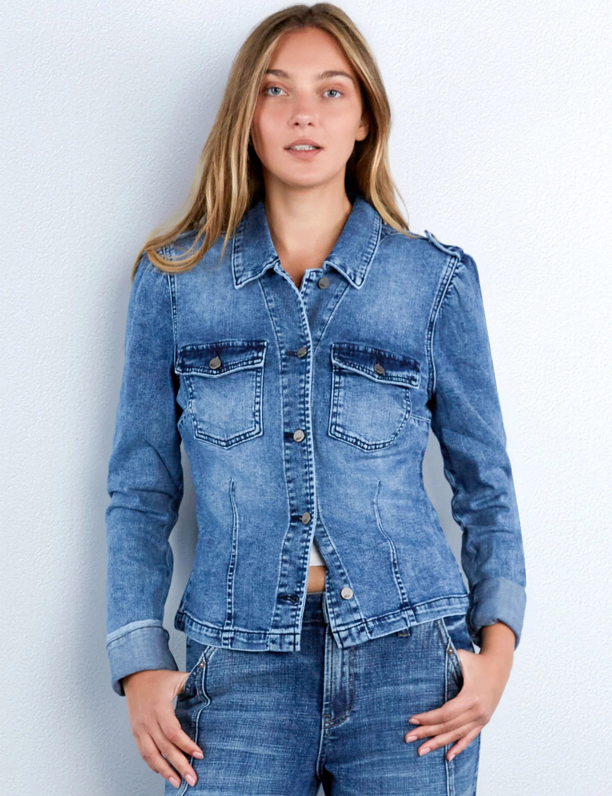 Cuffed Denim Jacket