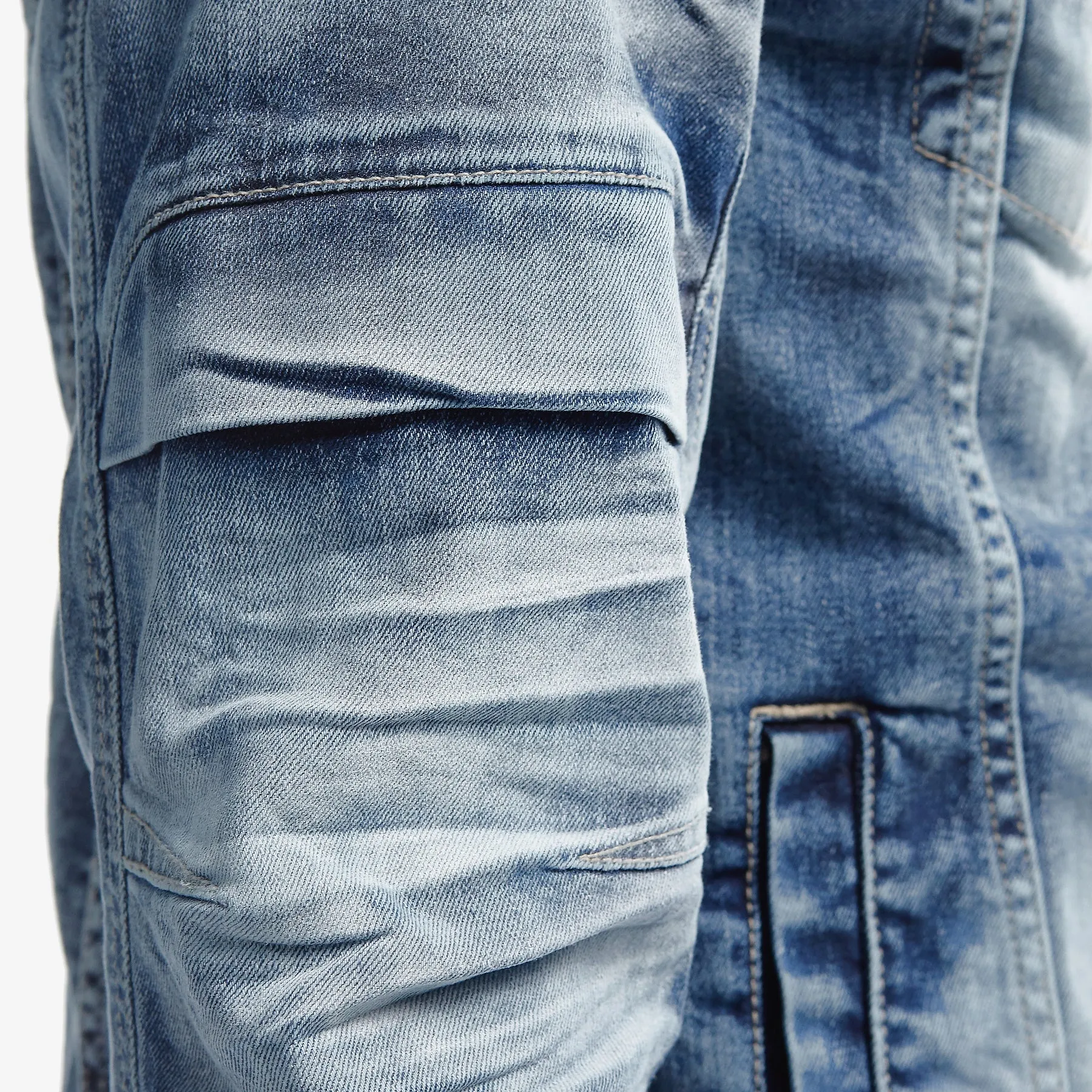 LIGHT SAND BLUE DENIM JACKET W/ FASHION CUTS