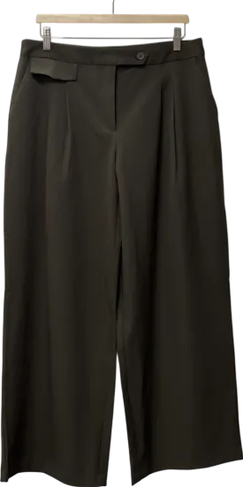 NA-KD Green Pocket Detail Mid Waist Loose Trousers W42