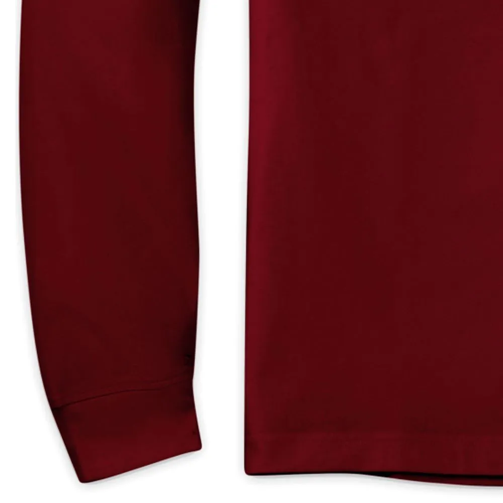 Peruvian Cotton Mock Turtleneck in Burgundy by Scott Barber