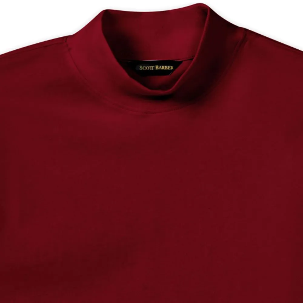 Peruvian Cotton Mock Turtleneck in Burgundy by Scott Barber