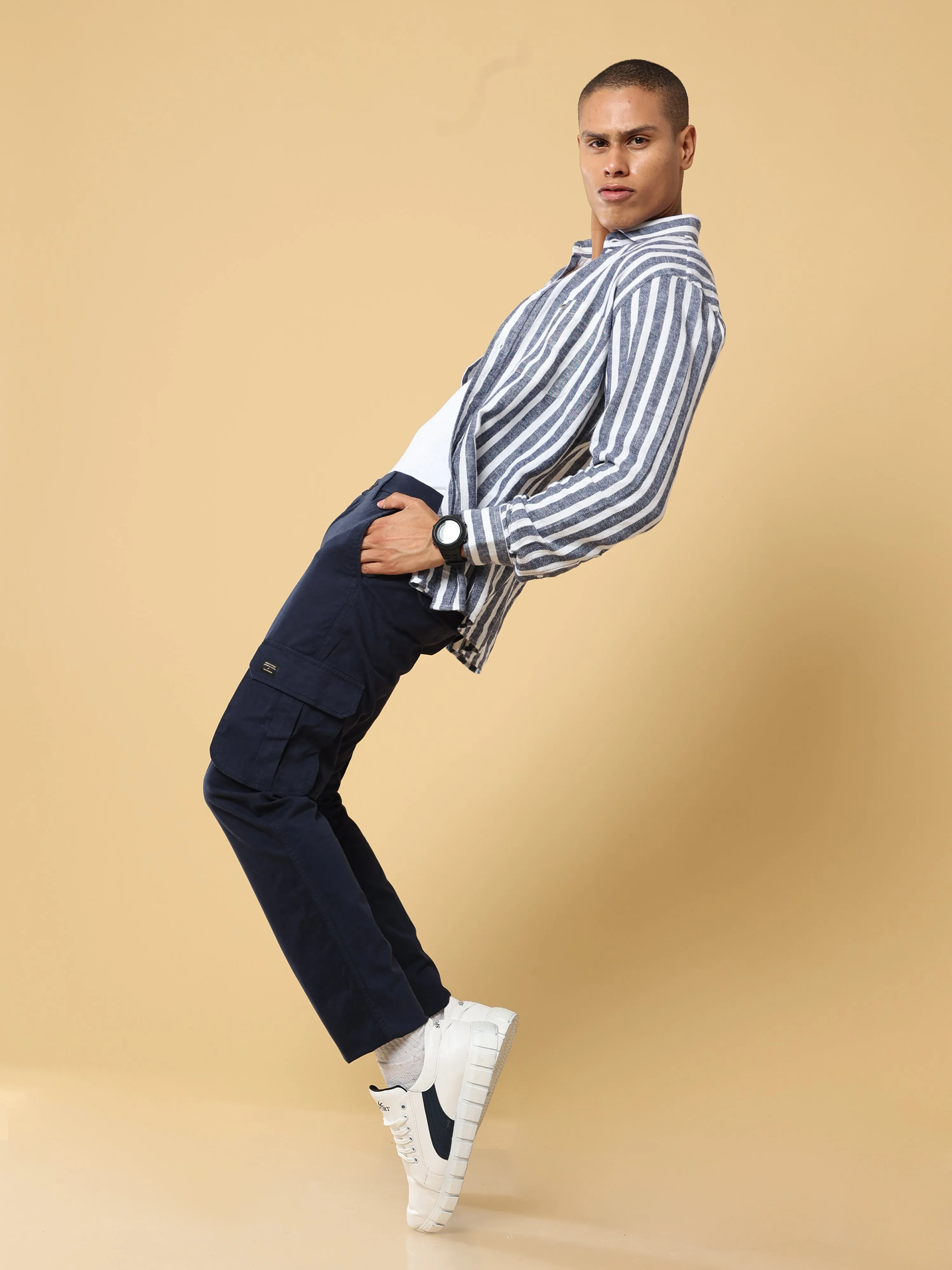 Premium Navy Cargo Pant