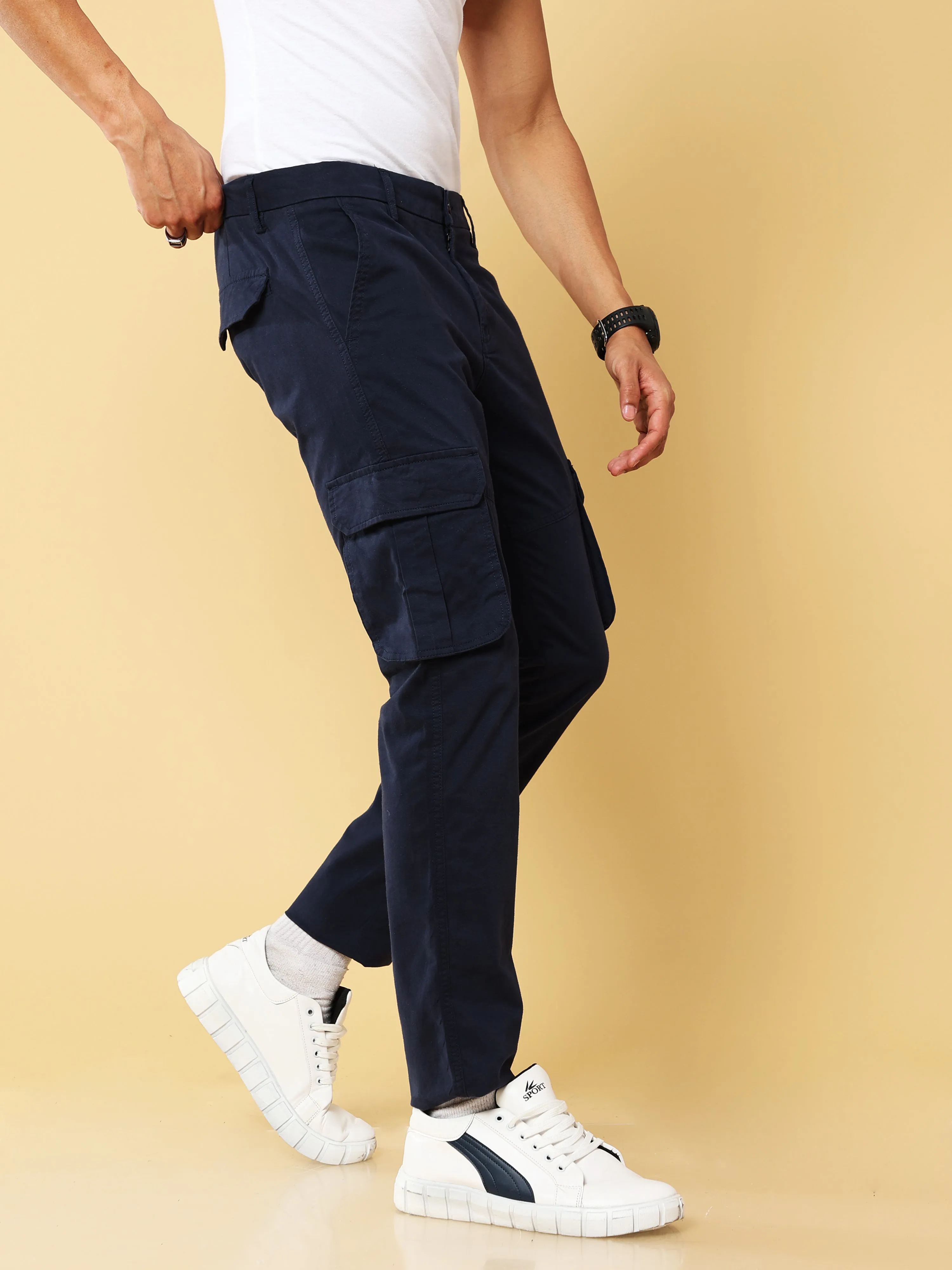 Premium Navy Cargo Pant
