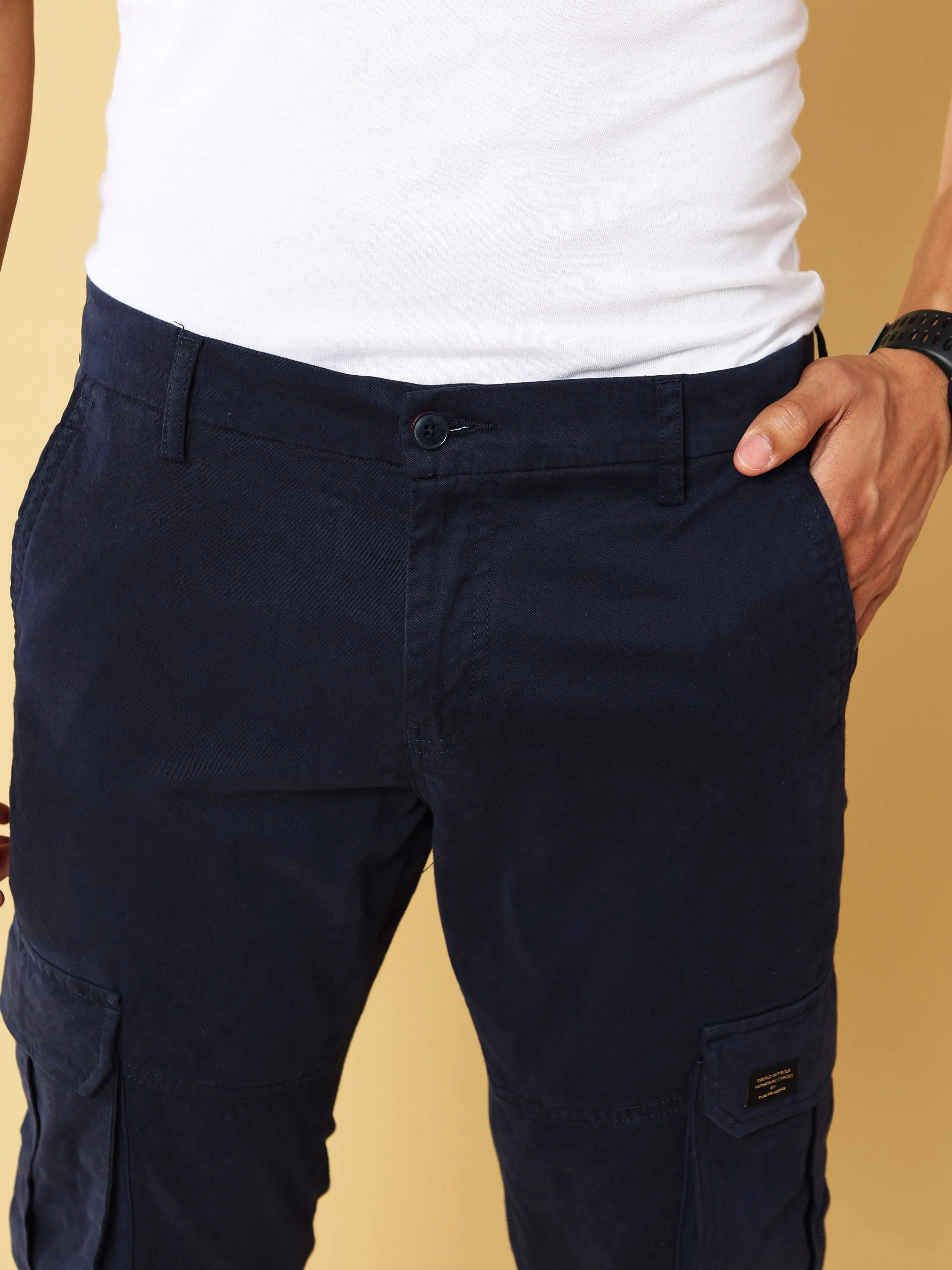 Premium Navy Cargo Pant