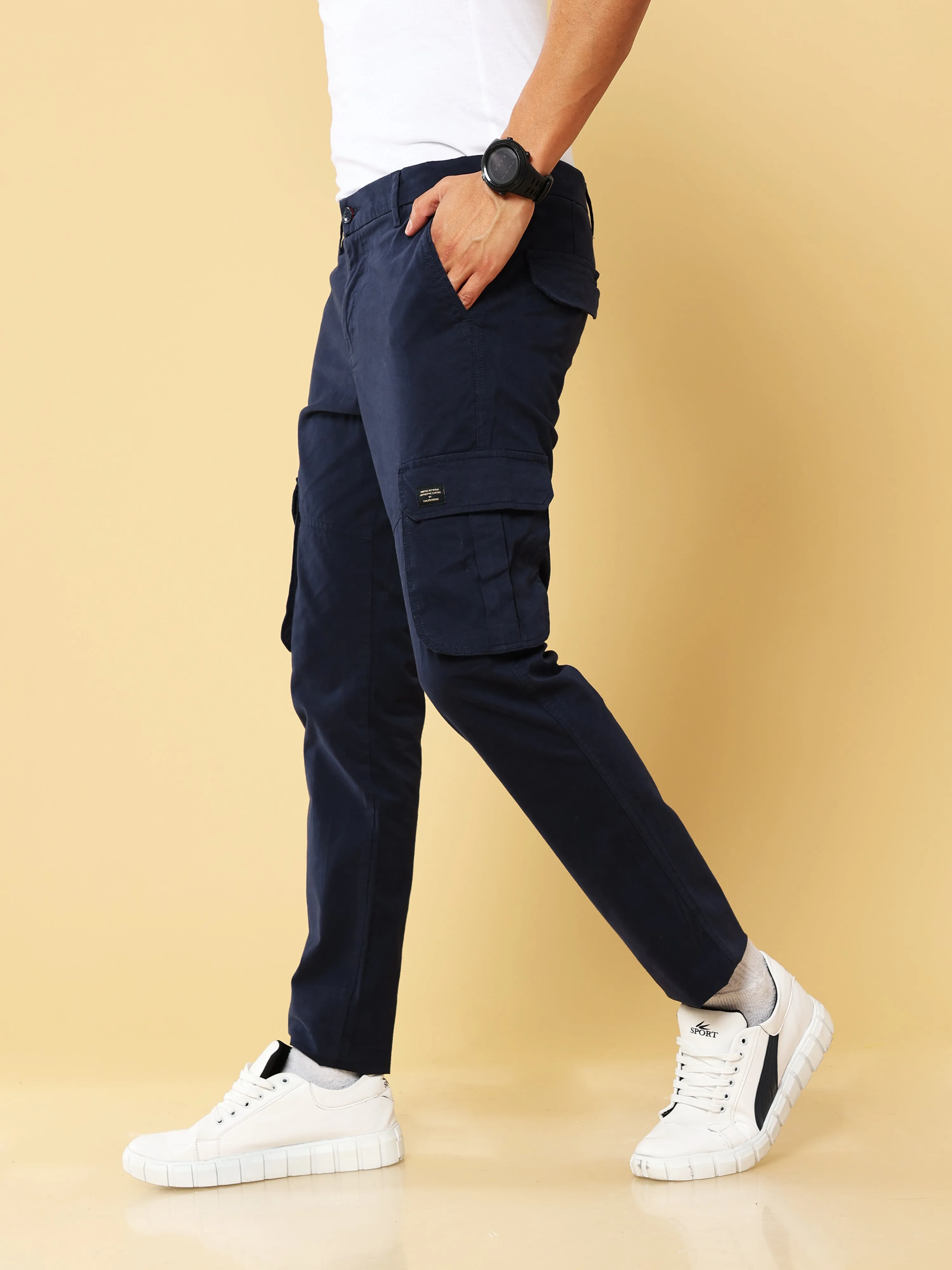Premium Navy Cargo Pant