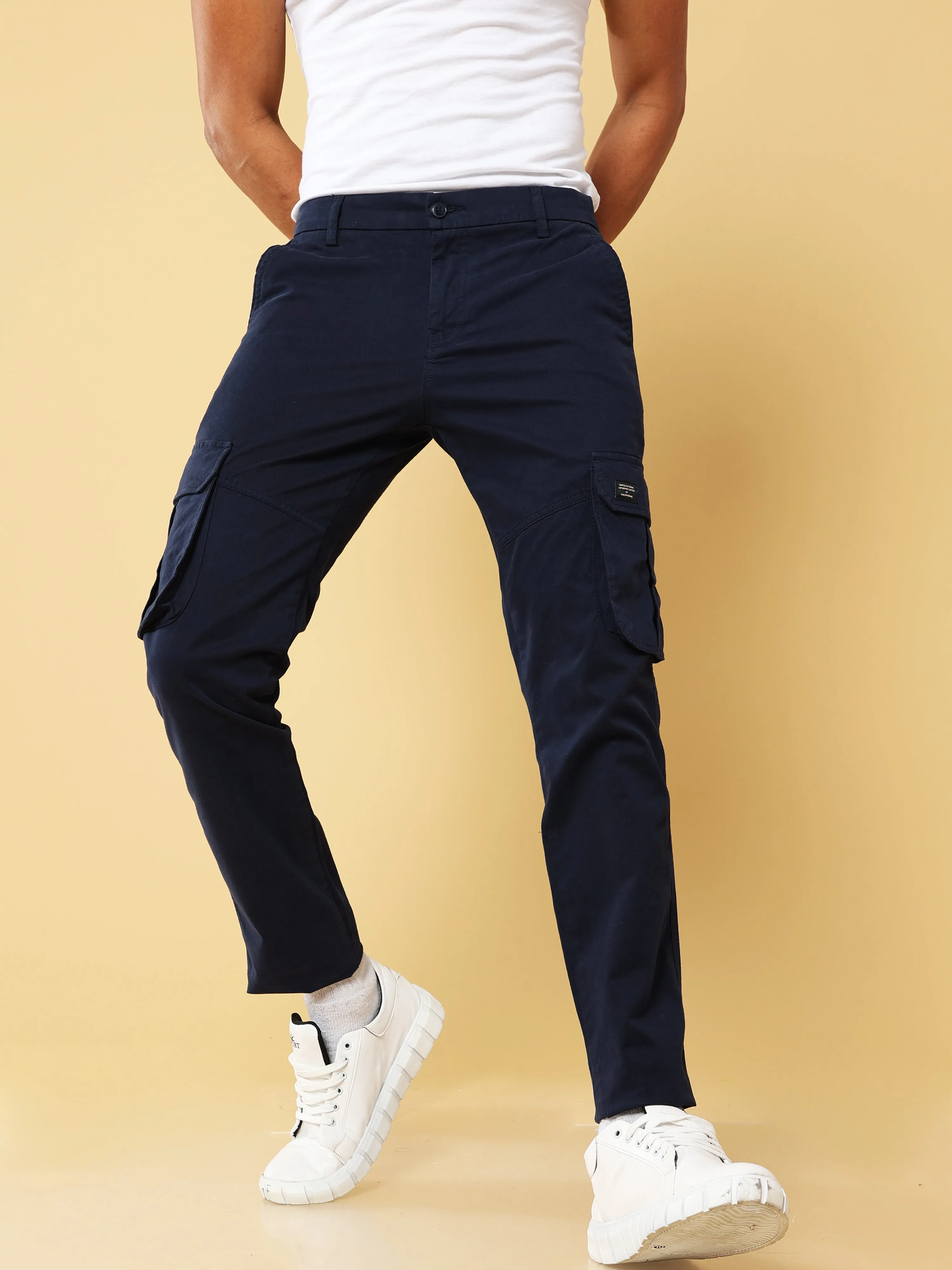 Premium Navy Cargo Pant