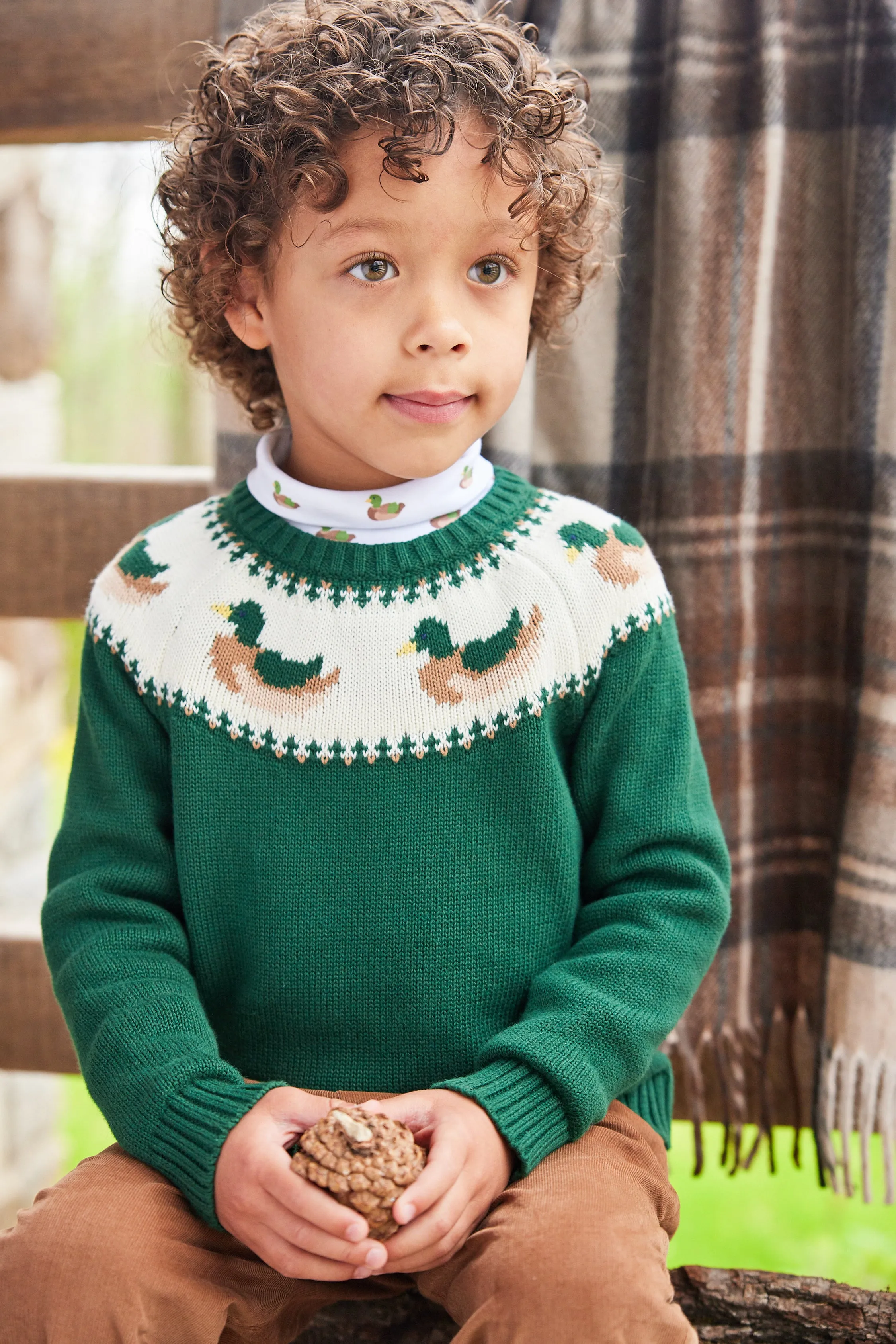 Printed Turtleneck - Mallard