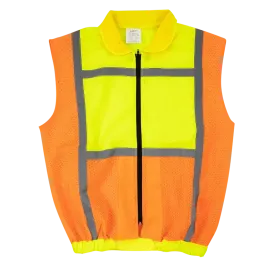 Reflective lime & orange sleeveless jackets