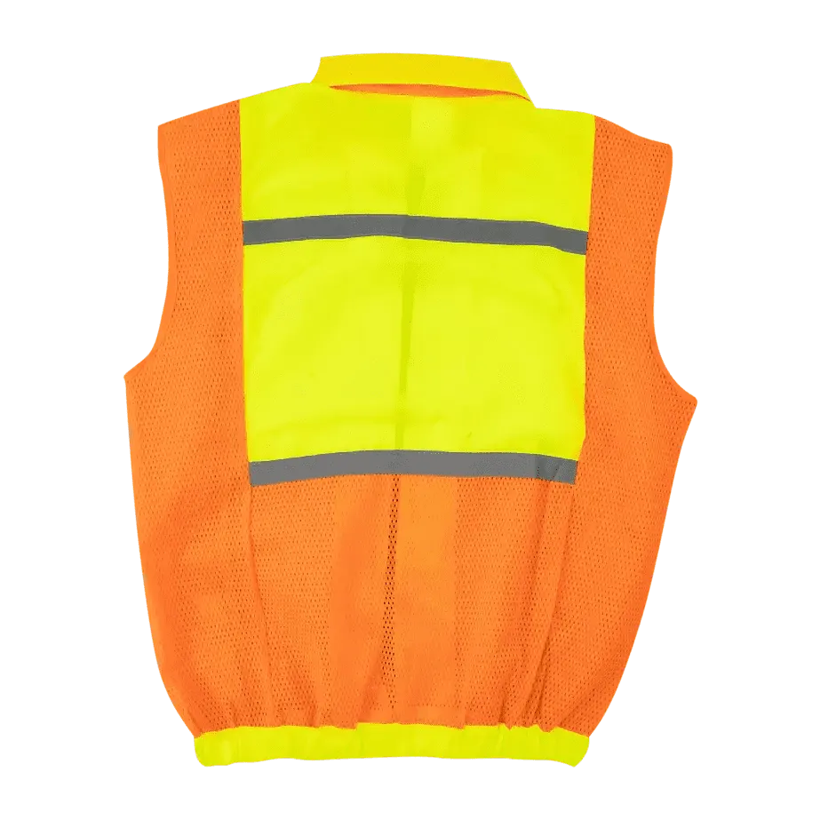 Reflective lime & orange sleeveless jackets