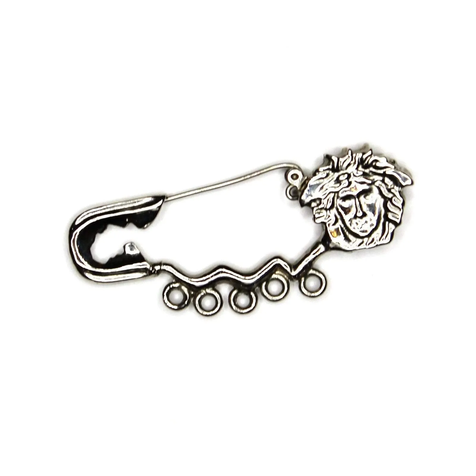 Silver Gianni Versace Medusa Head Pin