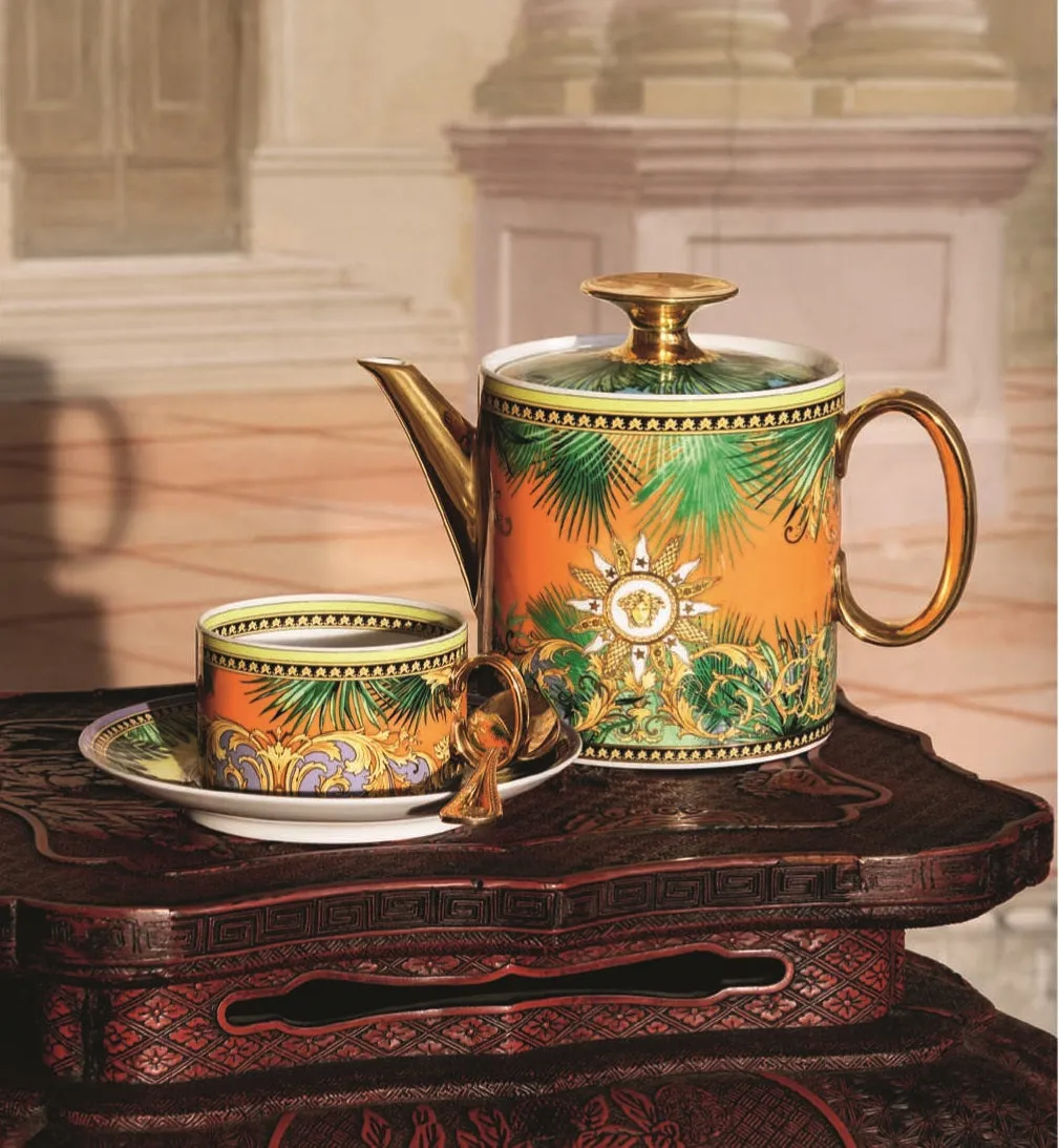 Versace 叢林動物茶杯組 點心盤-2入