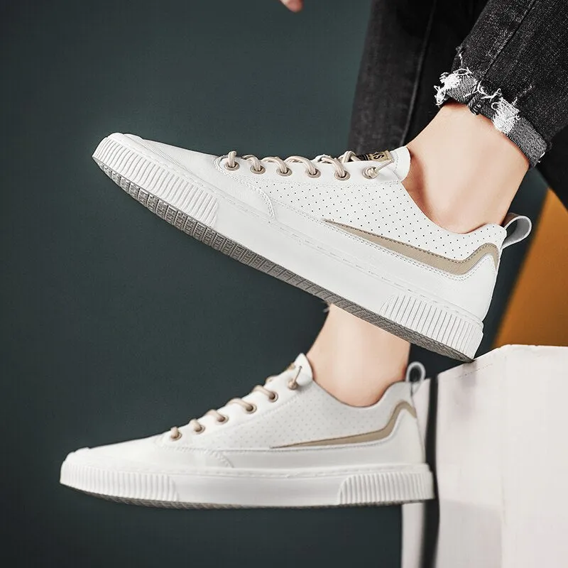 xiangtuibao Men's Fashion Sneakers Business Outdoor Driving Work Comfortable Casual Shoes Genuine Leather Sports Shoes Breathable Loafers